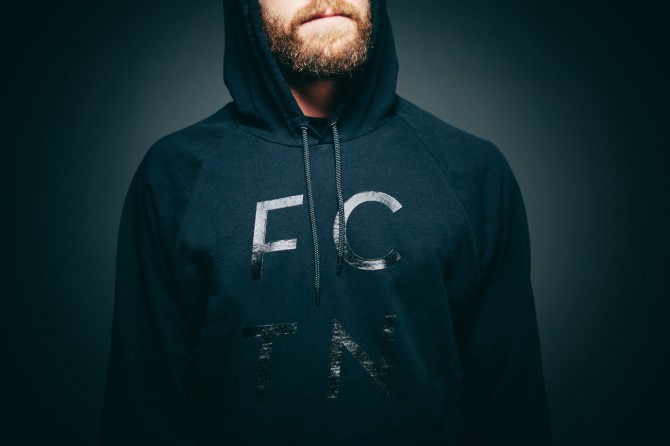 high gloss black print on a black hoodie