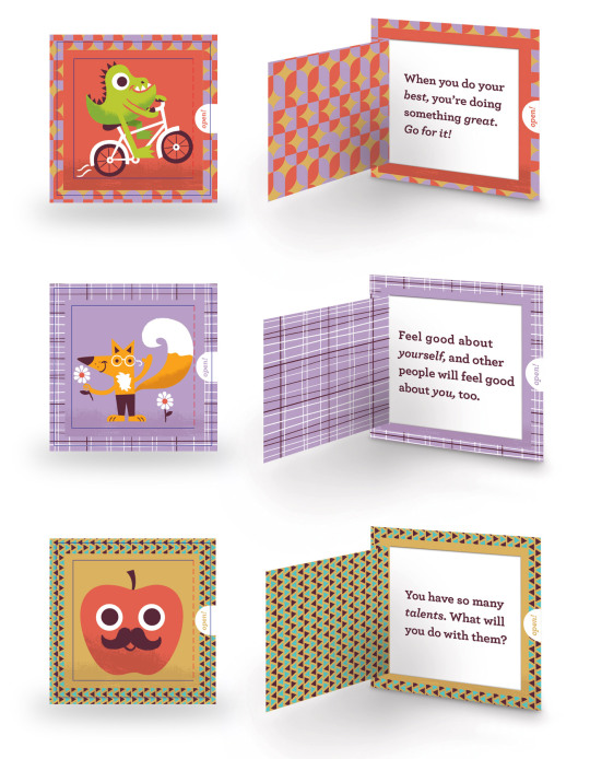 three packing mockups