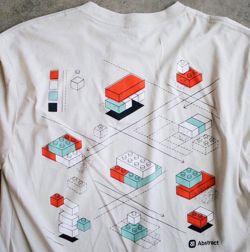 white shirt with graphic on back