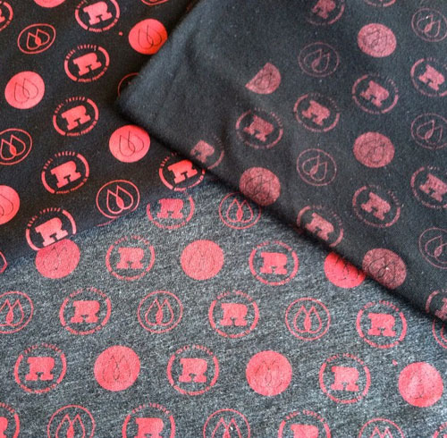 real thread red logo pattern