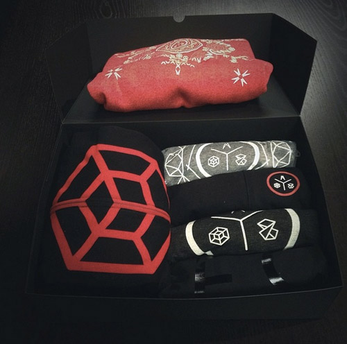 box of four shirts