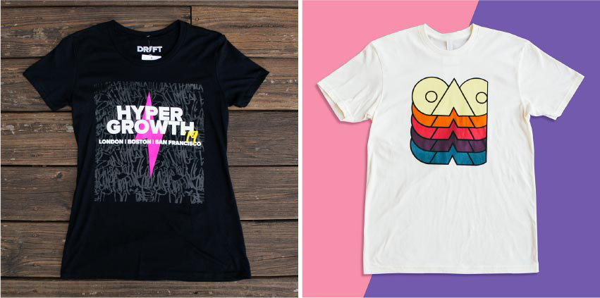 two shirts ling next to each other flat lay